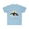 Orca Whales Family Waves And Sun Ink Art Ultra Cotton Tee Light Blue / S T-Shirt