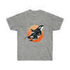 Orca Whales Orange Yellow Sun Ink Art Ultra Cotton Tee Sport Grey / S T-Shirt