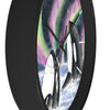 Orca Whales Pod Aurora Borealis Watercolor Art Wall Clock Home Decor