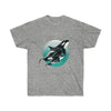 Orca Whales Teal Sun Art Ink Ultra Cotton Tee Sport Grey / S T-Shirt