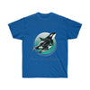 Orca Whales Teal Sun Ink Art Dark Unisex Ultra Cotton Tee Royal / S T-Shirt