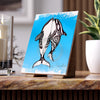 Orca Whales Tribal Tattoo Ink Blue Art Ceramic Photo Tile 6 × 8 / Glossy Home Decor