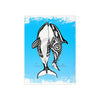 Orca Whales Tribal Tattoo Ink Blue Art Ceramic Photo Tile Home Decor