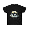 Orca Whales Waves Sun Ink Art Dark Unisex Ultra Cotton Tee Black / S T-Shirt