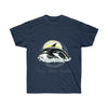 Orca Whales Waves Sun Ink Art Dark Unisex Ultra Cotton Tee Navy / S T-Shirt