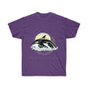 Orca Whales Waves Sun Ink Art Dark Unisex Ultra Cotton Tee Purple / S T-Shirt