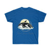 Orca Whales Waves Sun Ink Art Dark Unisex Ultra Cotton Tee Royal / S T-Shirt
