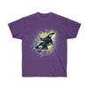 Orca Whales Yellow Blue Splash Ink Art Dark Unisex Ultra Cotton Tee Purple / S T-Shirt