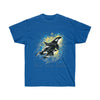 Orca Whales Yellow Blue Splash Ink Art Dark Unisex Ultra Cotton Tee Royal / S T-Shirt