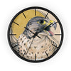 Peregrine Falcon Gold Sun Ink Art Wall Clock Black / 10 Home Decor