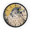 Peregrine Falcon Gold Sun Ink Art Wall Clock Black / White 10 Home Decor