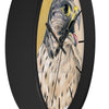 Peregrine Falcon Gold Sun Ink Art Wall Clock Home Decor