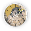 Peregrine Falcon Gold Sun Ink Art Wall Clock White / 10 Home Decor