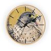 Peregrine Falcon Gold Sun Ink Art Wall Clock Wooden / Black 10 Home Decor