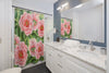 Pink Peonies On Green Chic Vintage Art Shower Curtain Home Decor