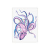 Purple Octopus Dance Ink On White Art Ceramic Photo Tile Home Decor