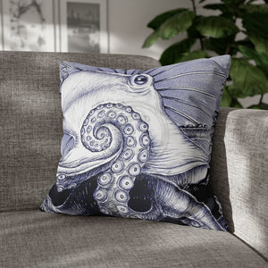 Purple Octopus Kraken Ink Art Spun Polyester Square Pillow Case 20 × Home Decor