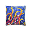 Rainbow Octopus Kraken Tentacles Acrylic Art Spun Polyester Square Pillow Case Home Decor