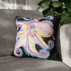 Rainbow Octopus Kraken Tentacles Ink Black Art Spun Polyester Square Pillow Case 18 × Home Decor