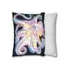 Rainbow Octopus Kraken Tentacles Ink Black Art Spun Polyester Square Pillow Case Home Decor