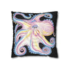 Rainbow Octopus Kraken Tentacles Ink Black Art Spun Polyester Square Pillow Case Home Decor