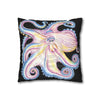 Rainbow Octopus Kraken Tentacles Ink Black Art Spun Polyester Square Pillow Case Home Decor