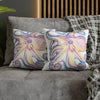 Rainbow Octopus Kraken Tentacles Ink White Art Spun Polyester Square Pillow Case Home Decor