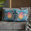 Rainbow Octopus Orange Watercolor Art Spun Polyester Square Pillow Case Home Decor