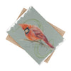 Red Cardinal Bird Colored Pencil Art Ceramic Photo Tile Home Decor