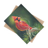 Red Cardinal Bird Oil Painting Fine Art Ceramic Photo Tile Home Decor