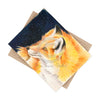 Red Fox And The Stars Watercolor Art Ceramic Photo Tile Home Decor