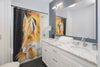 Red Fox Galaxy Watercolor Ink Art Shower Curtain Home Decor