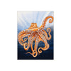 Red Octopus Kraken Bubbles Art Ceramic Photo Tile 6 × 8 / Matte Home Decor