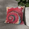 Red Octopus Kraken Tentacles Acrylic Art Spun Polyester Square Pillow Case 14 × Home Decor