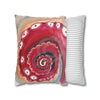 Red Octopus Kraken Tentacles Acrylic Art Spun Polyester Square Pillow Case Home Decor