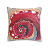 Red Octopus Kraken Tentacles Acrylic Art Spun Polyester Square Pillow Case Home Decor