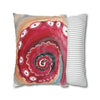 Red Octopus Kraken Tentacles Acrylic Art Spun Polyester Square Pillow Case Home Decor