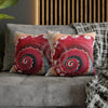 Red Octopus Kraken Tentacles Acrylic Art Spun Polyester Square Pillow Case Home Decor