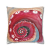 Red Octopus Kraken Tentacles Acrylic Art Spun Polyester Square Pillow Case Home Decor