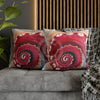 Red Octopus Kraken Tentacles Acrylic Art Spun Polyester Square Pillow Case Home Decor