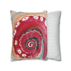 Red Octopus Kraken Tentacles Acrylic Art Spun Polyester Square Pillow Case Home Decor