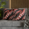 Red Octopus Kraken Tentacles Ink Black Art Spun Polyester Square Pillow Case Home Decor