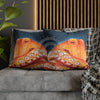 Red Octopus Stars Watercolor Art Spun Polyester Square Pillow Case Home Decor