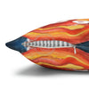 Red Octopus Stars Watercolor Art Spun Polyester Square Pillow Case Home Decor