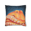 Red Octopus Stars Watercolor Art Spun Polyester Square Pillow Case Home Decor