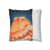 Red Octopus Stars Watercolor Art Spun Polyester Square Pillow Case Home Decor