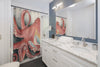 Red Octopus Tentacles Watercolor Shower Curtain Home Decor