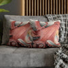 Red Pacific Octopus Kraken Tentacles Watercolor Art Spun Polyester Square Pillow Case Home Decor