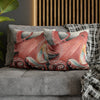 Red Pacific Octopus Kraken Tentacles Watercolor Art Spun Polyester Square Pillow Case Home Decor