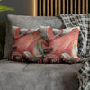 Red Pacific Octopus Kraken Tentacles Watercolor Art Spun Polyester Square Pillow Case Home Decor